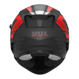 NOX KASK INTEGRALNY FULL FACE N304S CARVER CZARNY/CZERWONY MAT XL