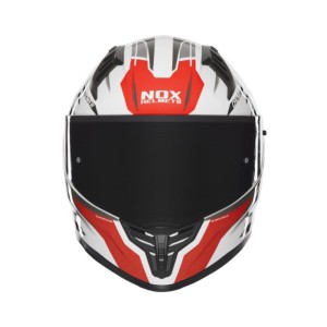 NOX KASK INTEGRALNY (FULL FACE) Z BLENDĄ N401 CROWER KOLOR CZARNY/CZERWONY/BIAŁY ROZMIAR L