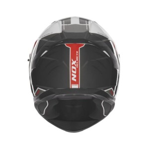 NOX Kask Integralny N401 Crower XL - Czarny/Czerwony/Biały