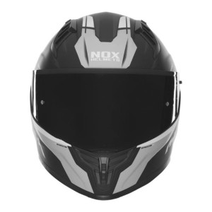 NOX KASK INTEGRALNY (FULL FACE) Z BLENDĄ N401 CROWER CZARNY/SREBRNY MAT ROZMIAR M