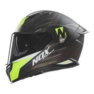 NOX Kask Integralny (Full Face) N401 Crower Czarny/Żółty Fluo Mat XL