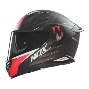 NOX KASK INTEGRALNY N401 CROWER CZARNY/CZERWONY MAT XXL