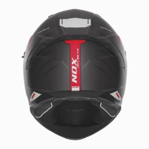NOX KASK INTEGRALNY (FULL FACE) Z BLENDĄ N401 CROWER KOLOR CZARNY/CZERWONY MAT ROZMIAR M