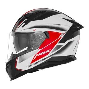 Kask integralny NOX PROMOCJA N401 XENO biały/czerwony rozmiar XXL