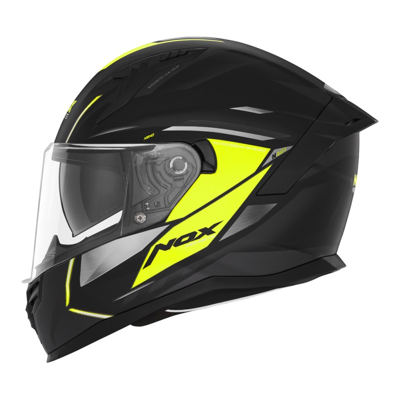 Kask integralny NOX PROMOCJA N401 XENO czarno-żółty fluo mat XL