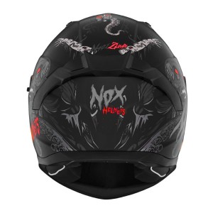 NOX KASK INTEGRALNY (FULL FACE) Z BLENDĄ N401 ZUMBI KOLOR CZARNY/CZERWONY MAT ROZMIAR XL