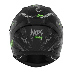 NOX Kask Integralny N401 Zumbi Czarny/Zielony Fluo Mat Rozmiar L
