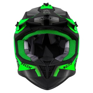 Kask cross/offroad NOX N633 Fusion czarny/zielony XL - promocja!
