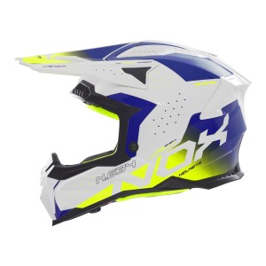 NOX KASK OFF ROAD / CROSS N634 GRADIENT BIAŁY/NIEBIESKI/ŻÓŁTY FLUO XXL