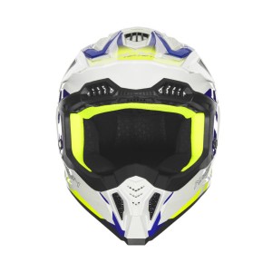 NOX KASK OFF ROAD / CROSS N634 GRADIENT BIAŁY/NIEBIESKI/ŻÓŁTY FLUO XXL