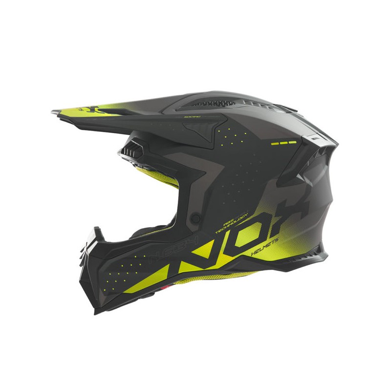 NOX KASK OFF ROAD / CROSS N634 GRADIENT KOLOR CZARNY MAT/ŻÓŁTY NEON ROZMIAR XL