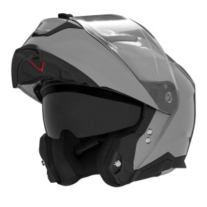 NOX KASK SZCZĘKOWY (FLIP-UP) Z BLENDĄ N967 SOLID KOLOR SZARY POŁYSK ROZMIAR M