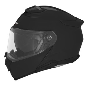 NOX KASK SZCZĘKOWY (FLIP-UP) Z BLENDĄ N967 SOLID KOLOR CZARNY POŁYSK ROZMIAR S