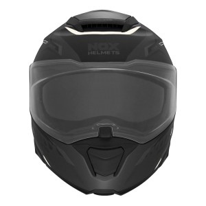 NOX KASK SZCZĘKOWY (FLIP-UP) Z BLENDĄ N967 SYNCHRO CZARNY/BIAŁY/SZARY MAT XL