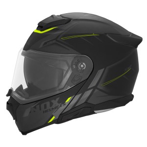 NOX KASK SZCZĘKOWY (FLIP-UP) N967 SYNCHRO CZARNY/ŻÓŁTY FLUO/SZARY MAT XL