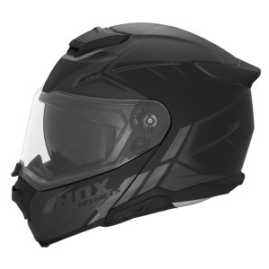 NOX KASK SZCZĘKOWY (FLIP-UP) Z BLENDĄ N967 SYNCHRO CZARNY/TYTANOWY MAT XL