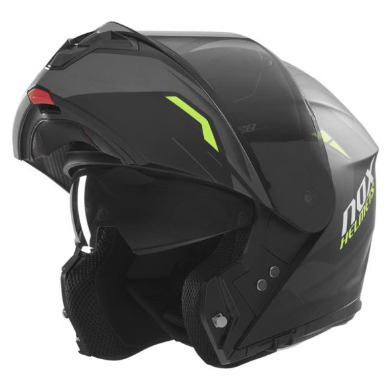 NOX KASK SZCZĘKOWY (FLIP-UP) Z BLENDĄ N968 ULTRA KOLOR CZARNY/ŻÓŁTY FLUO MAT ROZMIAR XL