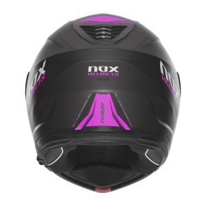 NOX KASK SZCZĘKOWY (FLIP-UP) Z BLENDĄ N968 ULTRA KOLOR CZARNY/RÓŻOWY MAT ROZMIAR M