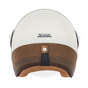 Kask otwarty NOX Premium Jet Heritage Leather Kremowy/Brązowy Rozmiar L