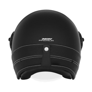 NOX PREMIUM KASK OTWARTY JET HERITAGE LEATHER - czarny mat, rozmiar XL