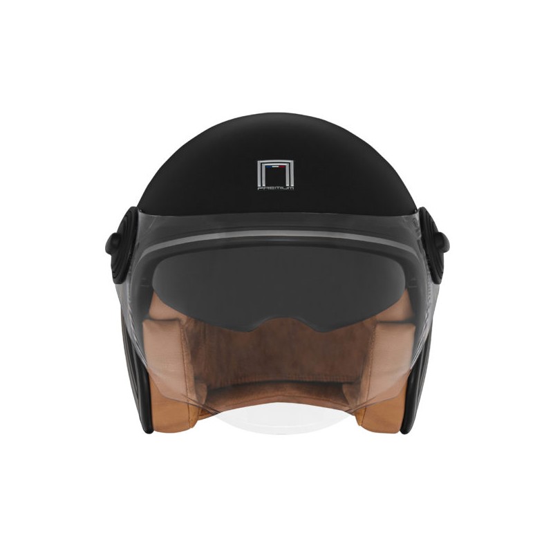 NOX PREMIUM KASK OTWARTY JET HERITAGE LINE CZARNY/TYTANOWY MAT ROZMIAR M