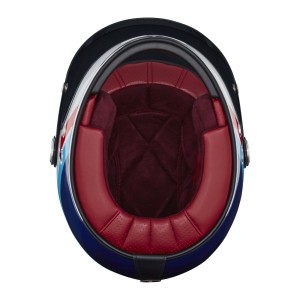 Kask integralny NOX Premium Revenge Strobe biały/niebieski/czerwony połysk rozmiar M