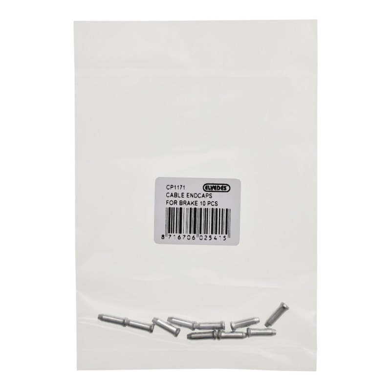 Aluminiowa końcówka linki Elvedes, kolor srebrny - 10 sztuk