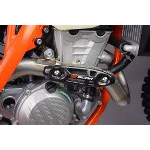 Uniwersalna osłona kolanka wydechowego SCAR RACING - carbonowa 4T