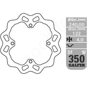 Tarcza hamulcowa tył Suzuki RMZ 250 '07-'19, RMZ 450 '06-'18, RMX 450Z '10-'18 WAVE (240x122x4mm)
