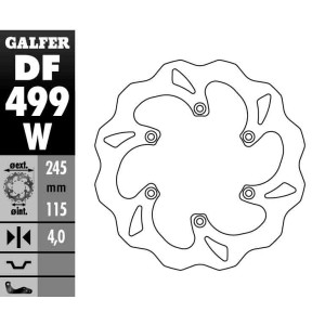 Tarcza hamulcowa tył Yamaha YZ 125/250 '02-'17, YZF/WRF 250/426/450 '02-'15 Wave