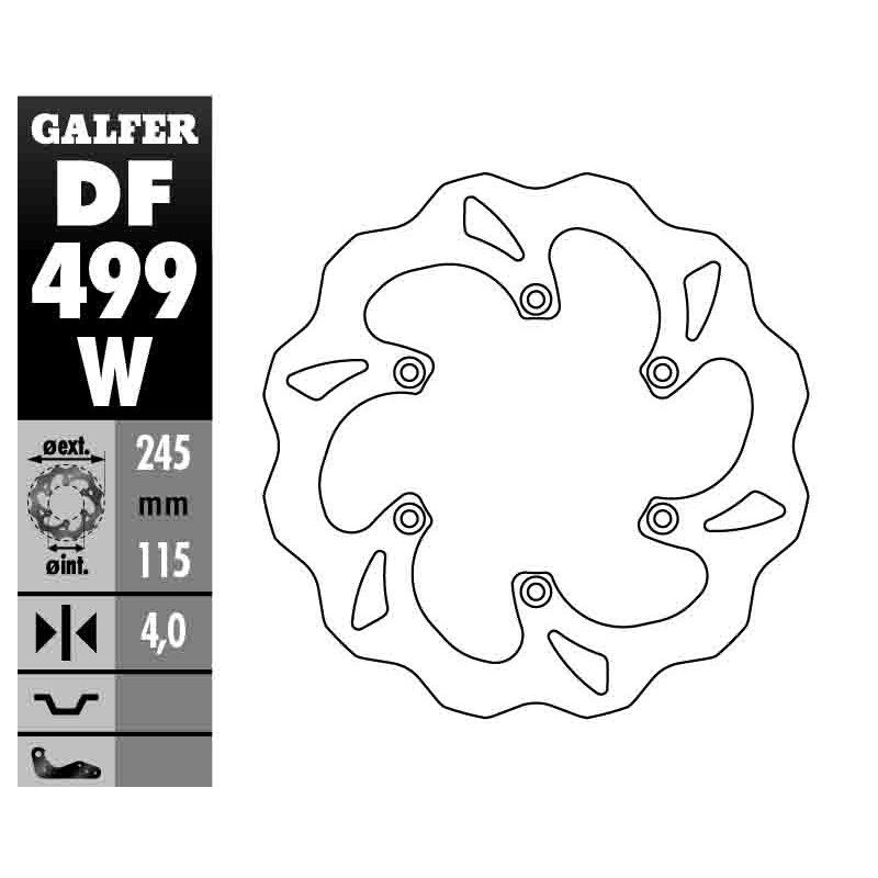 Tarcza hamulcowa tył Yamaha YZ 125/250 '02-'17, YZF/WRF 250/426/450 '02-'15 Wave