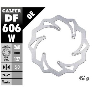 GALFER TARCZA HAMULCOWA PRZÓD KTM SX/EX, HUSABERG, HUSQVARNA, GAS GAS WAVE (260X127X3MM)