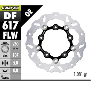 GALFER TARCZA HAMULCOWA TYŁ KTM 890SMT \'23-\'25 (WAVE FLOATING) (260X107X5MM)