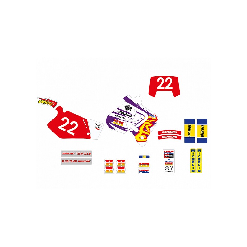 Komplet naklejek do Honda CR 125R '93-'97, CR 250R '92-'96 Replica Team Enduro FIM Honda 1995