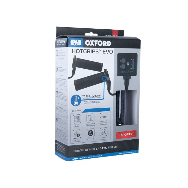 Manetki podgrzewane do motocykla EVO SPORT - panel sterujący i termostat - 22mm