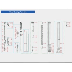 Uszczelniacz amortyzatora przedniego 12x22,5x5mm (cartridge) - KYB 48mm