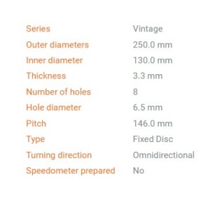 Tarcza hamulcowa przód Vintage Kawasaki KX 125/250/500 (1985-1988), KDX 200 SR (1989-1992)