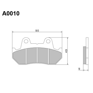 NISSIN KLOCKI HAMULCOWE KH69/2 PREMIUM SEMI-METALLIC (SPIEK METALICZNY) (ECE R90) (MADE IN JAPAN)