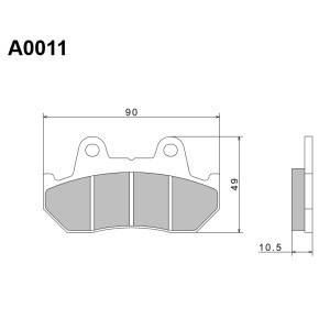 NISSIN KLOCKI HAMULCOWE KH69 PREMIUM SEMI-METALLIC (SPIEK METALICZNY) (ECE R90) (MADE IN JAPAN)