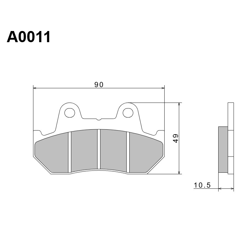 NISSIN KLOCKI HAMULCOWE KH69 PREMIUM SEMI-METALLIC (SPIEK METALICZNY) (ECE R90) (MADE IN JAPAN)