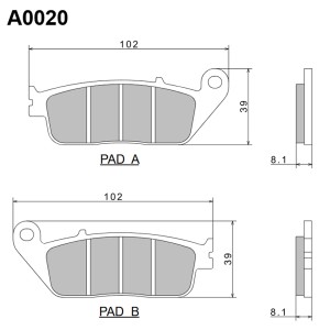 NISSIN KLOCKI HAMULCOWE KH142 / KH226 PREMIUM SEMI-METALLIC (SPIEK METALICZNY) (ECE R90) (MADE IN JAPAN)