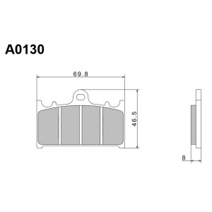 NISSIN KLOCKI HAMULCOWE KH158 PREMIUM SEMI-METALLIC (SPIEK METALICZNY) (ECE R90) (MADE IN JAPAN) (2P-214NS)