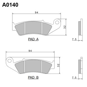 NISSIN KLOCKI HAMULCOWE KH125 PREMIUM SEMI-METALLIC (SPIEK METALICZNY) (ECE R90) (MADE IN JAPAN) (2P-215GS)