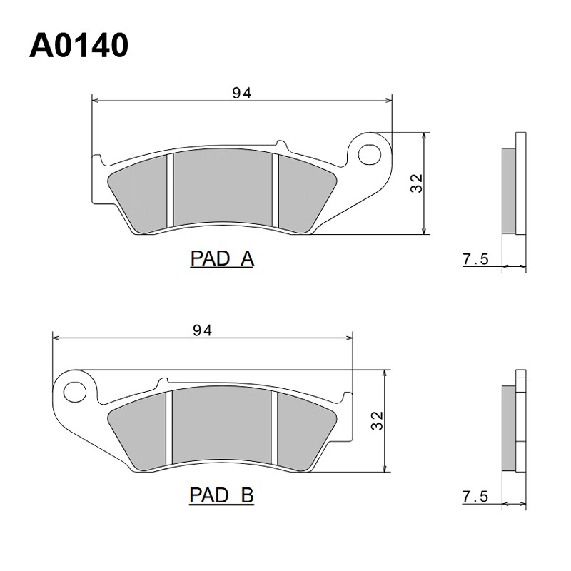 NISSIN KLOCKI HAMULCOWE KH125 PREMIUM SEMI-METALLIC (SPIEK METALICZNY) (ECE R90) (MADE IN JAPAN) (2P-215GS)