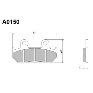 NISSIN KLOCKI HAMULCOWE KH121 PREMIUM SEMI-METALLIC (SPIEK METALICZNY) (ECE R90) (MADE IN JAPAN)