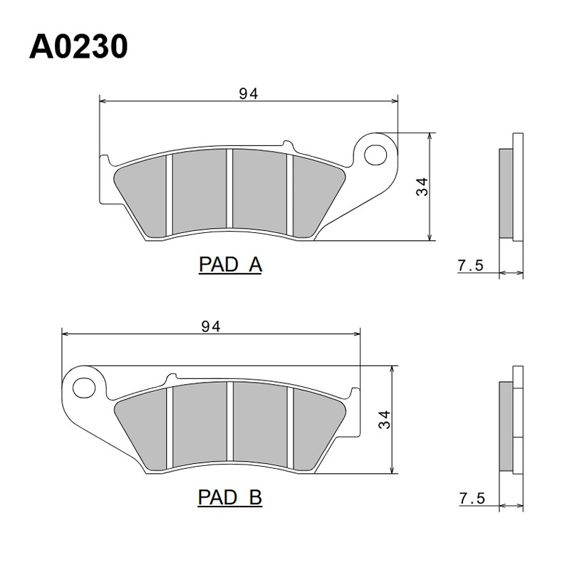 NISSIN KLOCKI HAMULCOWE KH185 / KH389 PREMIUM SEMI-METALLIC (SPIEK METALICZNY) (ECE R90) (MADE IN JAPAN) (2P-225NS)