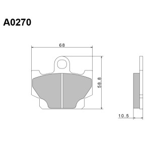 NISSIN KLOCKI HAMULCOWE KH81 PREMIUM SEMI-METALLIC (SPIEK METALICZNY) (ECE R90) (MADE IN JAPAN) (2P-230GS)