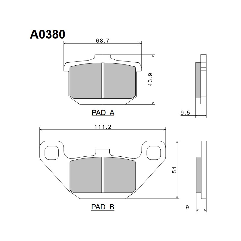 NISSIN KLOCKI HAMULCOWE KH85 PREMIUM SEMI-METALLIC (SPIEK METALICZNY) (ECE R90) (MADE IN JAPAN) (2P-241NS)