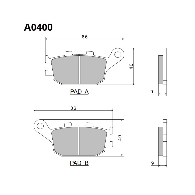 NISSIN KLOCKI HAMULCOWE KH174 PREMIUM SEMI-METALLIC (SPIEK METALICZNY)