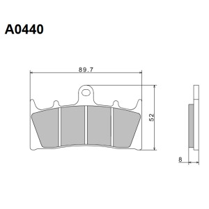 NISSIN KLOCKI HAMULCOWE KH188 PREMIUM SEMI-METALLIC